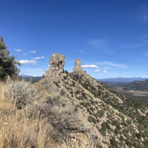 Hiking the trails at Chimney Rock